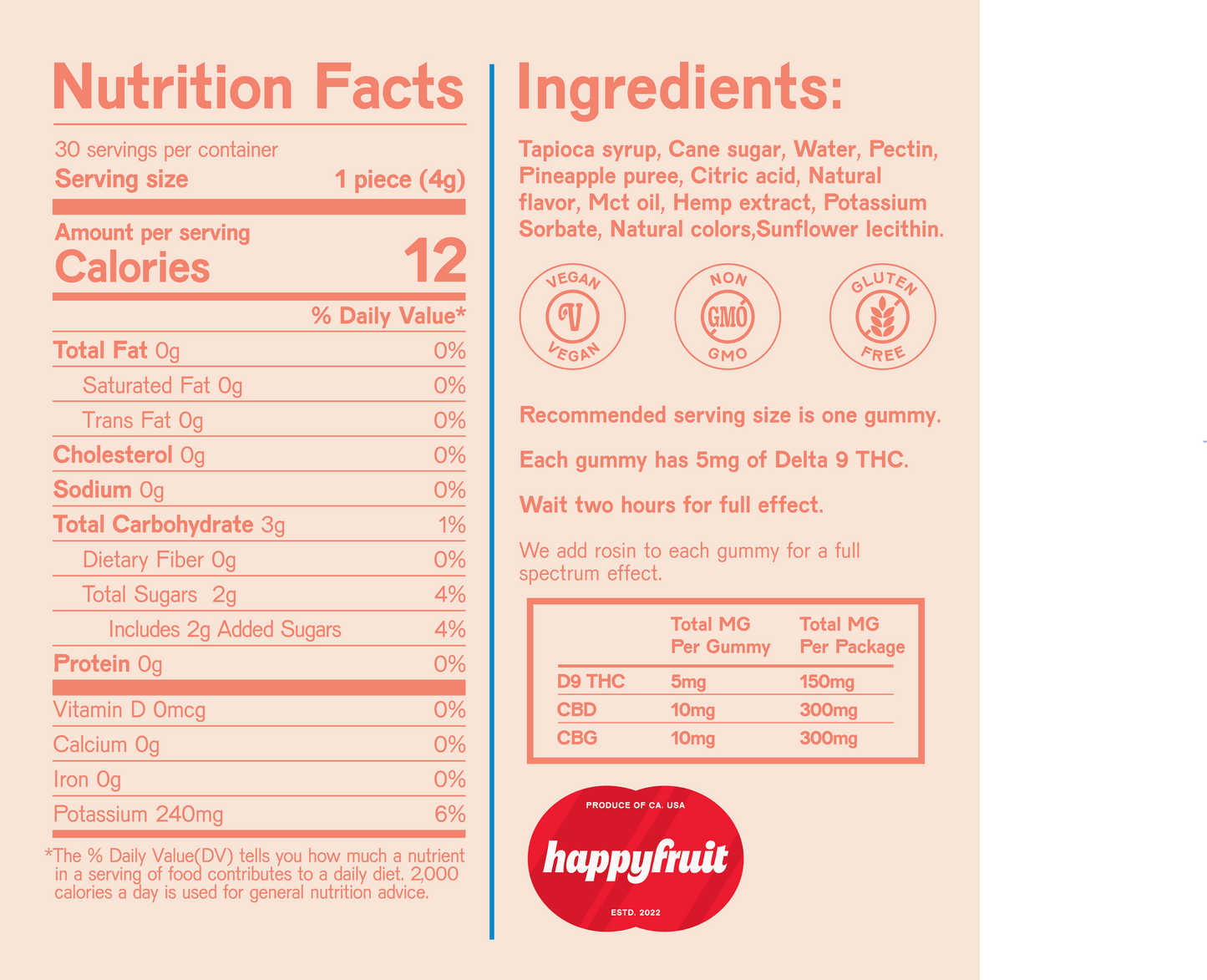 Happy Fruit Peaceful Pineapple