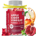 Bottle of Harmony Apple Cider Vinegar Gummies with pomegranate and apple imagery on a white background