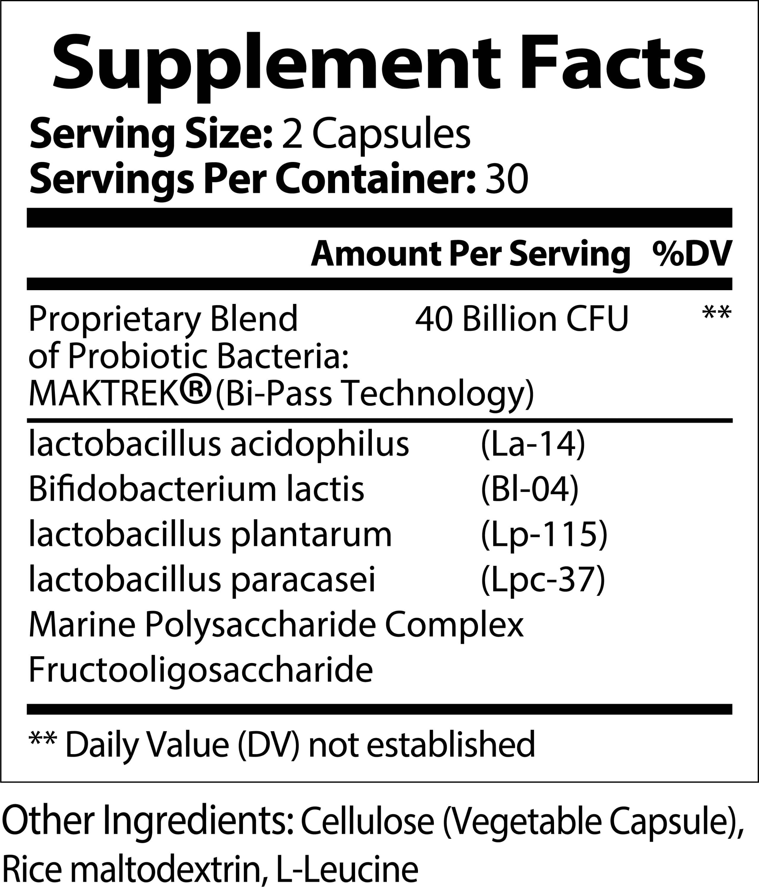 Probiotic 40 Billion CFU - Digestive Health & Immune Support Supplement