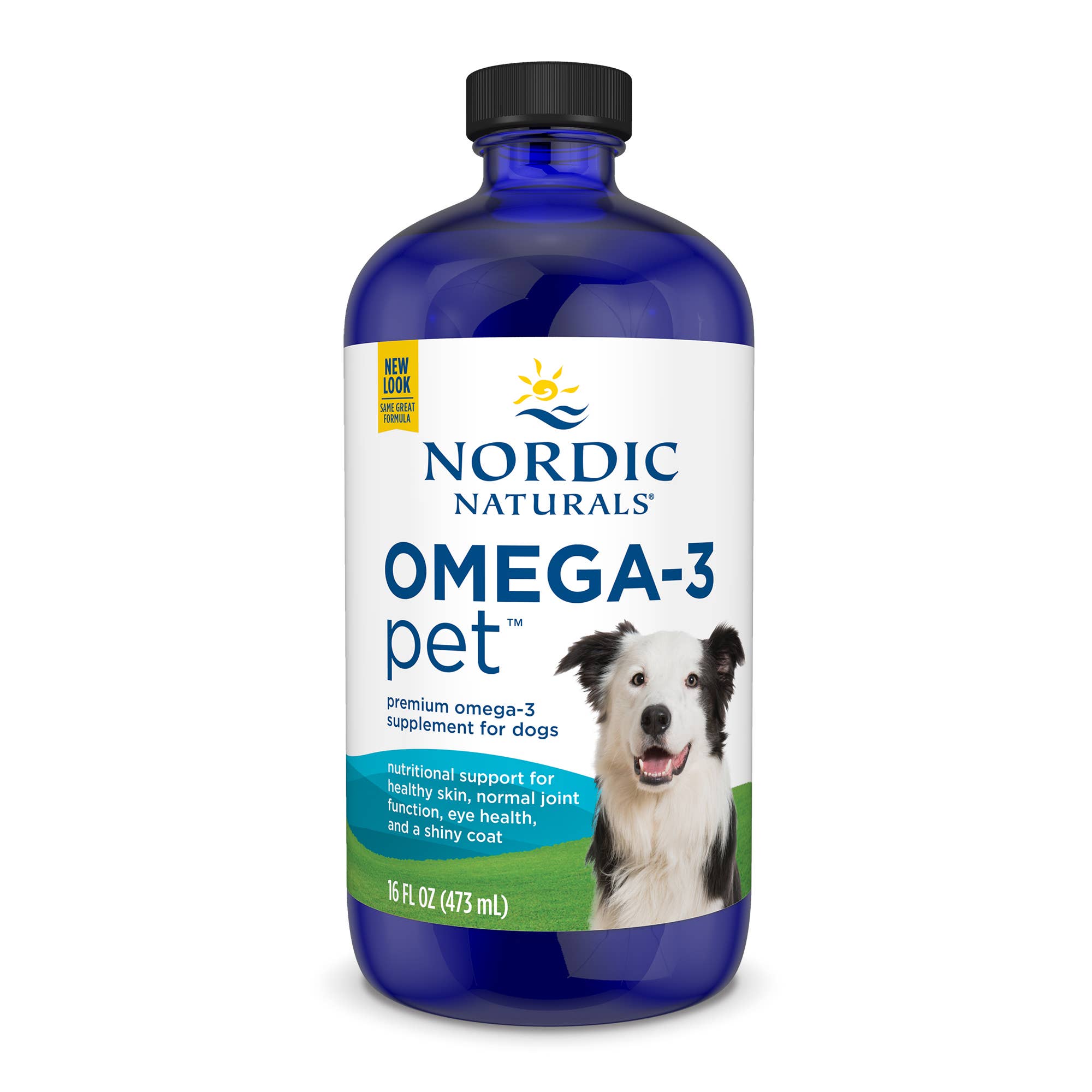 Nordic Naturals Omega-3 Pet supplement bottle on a white background