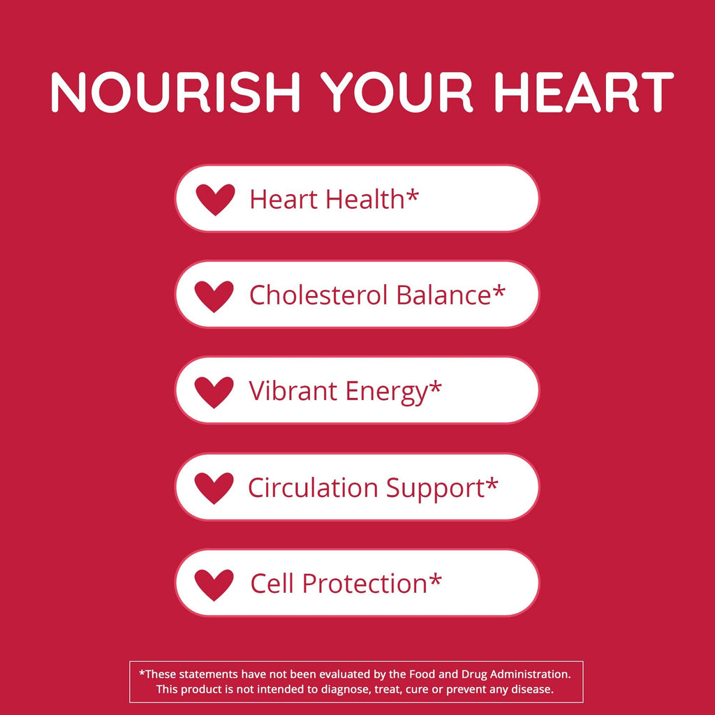 Red Yeast Rice + CoQ10 - Heart Health & Cholesterol Support Supplement