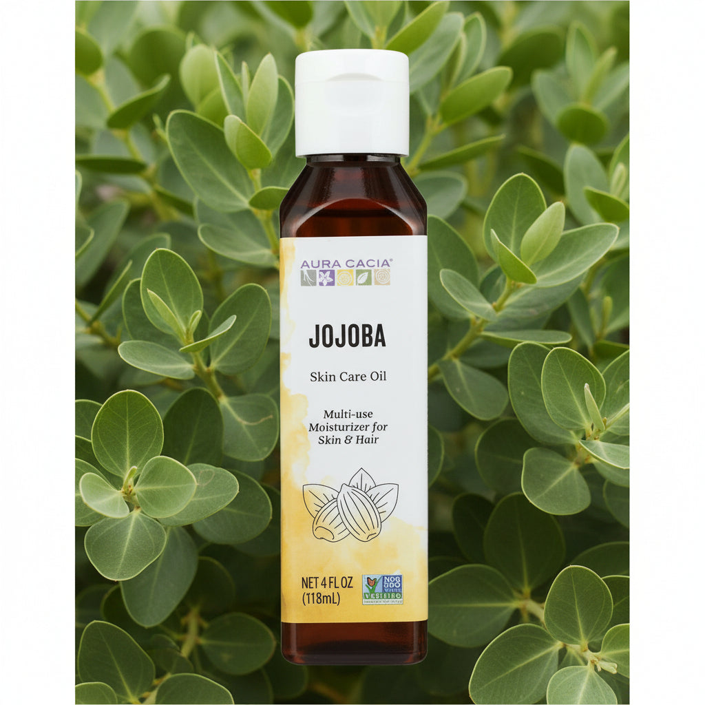 Aura Cacia Jojoba Oil - Pure Natural Skin Moisturizer & Carrier Oil