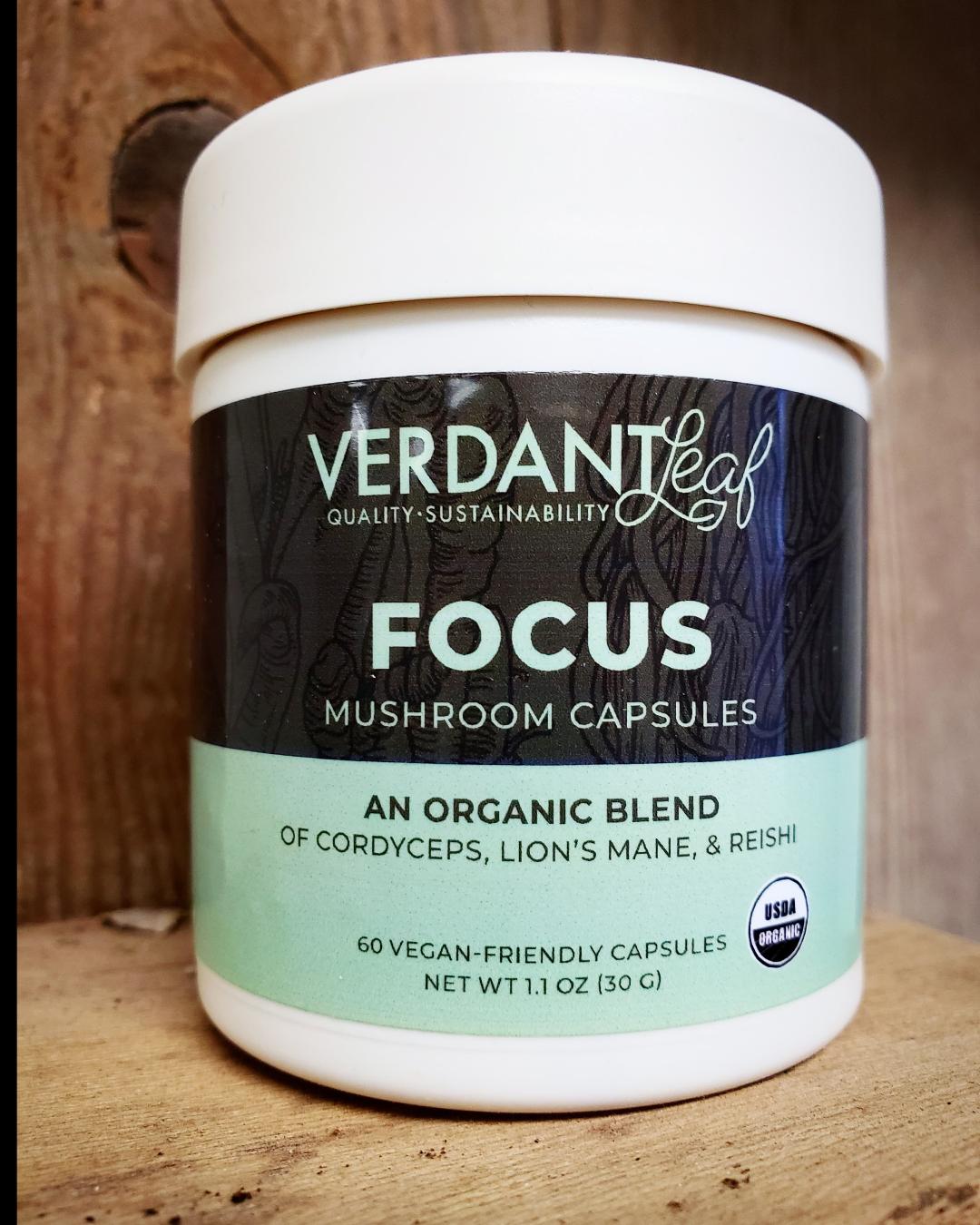 Verdant Leaf Blend: Focus - Cordyceps, Lion's Mane, Reishi