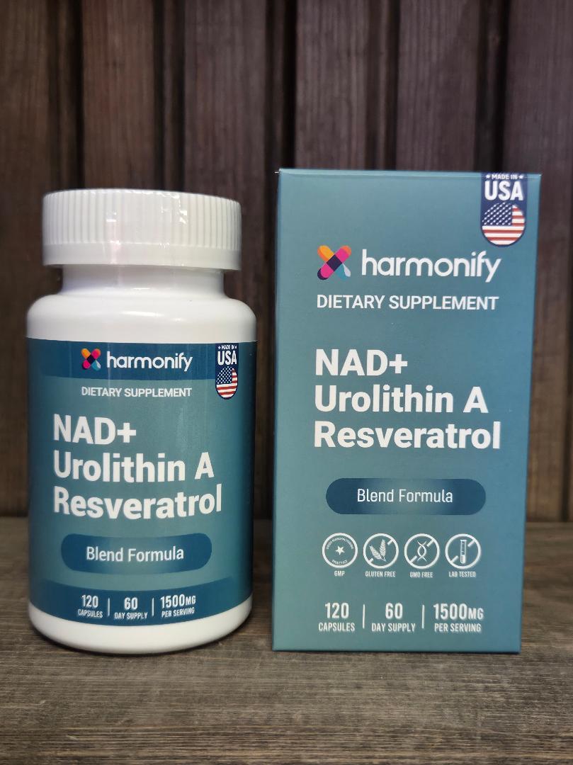 Harmonify NAD+ with Urolithin A & Resveratrol - Advanced Longevity & Cellular Support