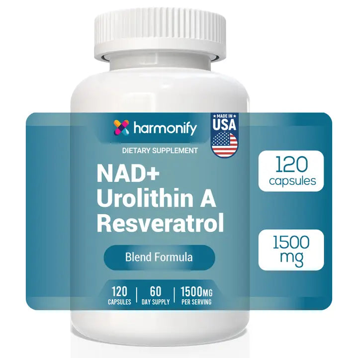 Harmonify NAD+ with Urolithin A & Resveratrol - Advanced Longevity & Cellular Support