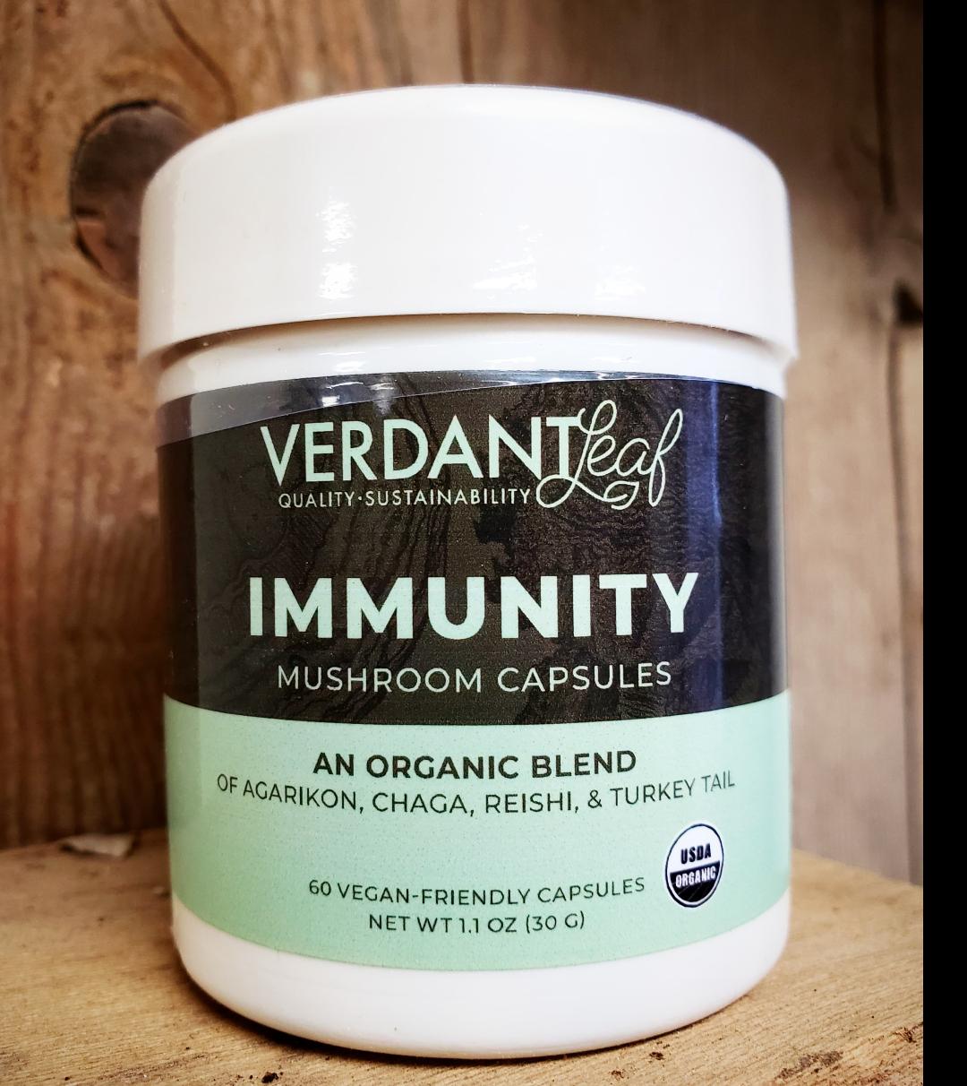 Verdant Leaf Blend: Immunity - Agarikon, Chaga, Reishi, Turkey Tail