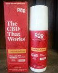 R&R CBD Pain Roll-On with packaging on a white background