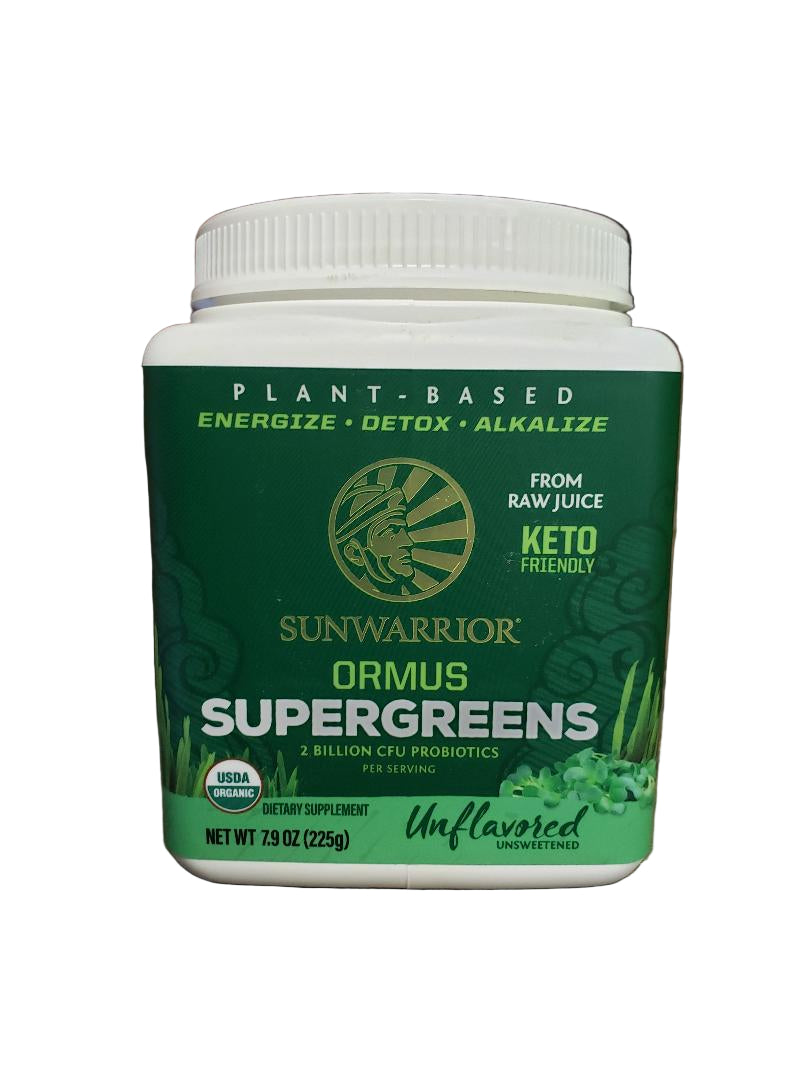 Sunwarrior Supergreens with Probiotics - Organic Alkalizing Greens Powder
