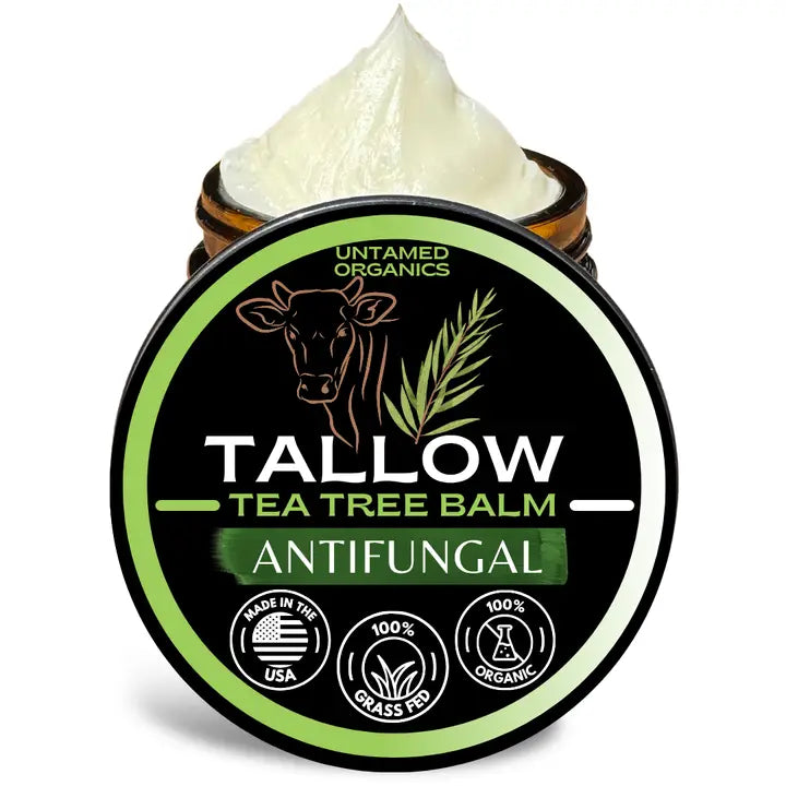 Antifungal Tallow Balm with Tea Tree & Neem - Natural Skin Healing