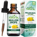 Why Not Natural Mullein Drops - Organic Lung Cleanse & Respiratory Support Tincture