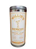 Willie's Remedy chamomile loose leaf herbal supplement canister on a white background