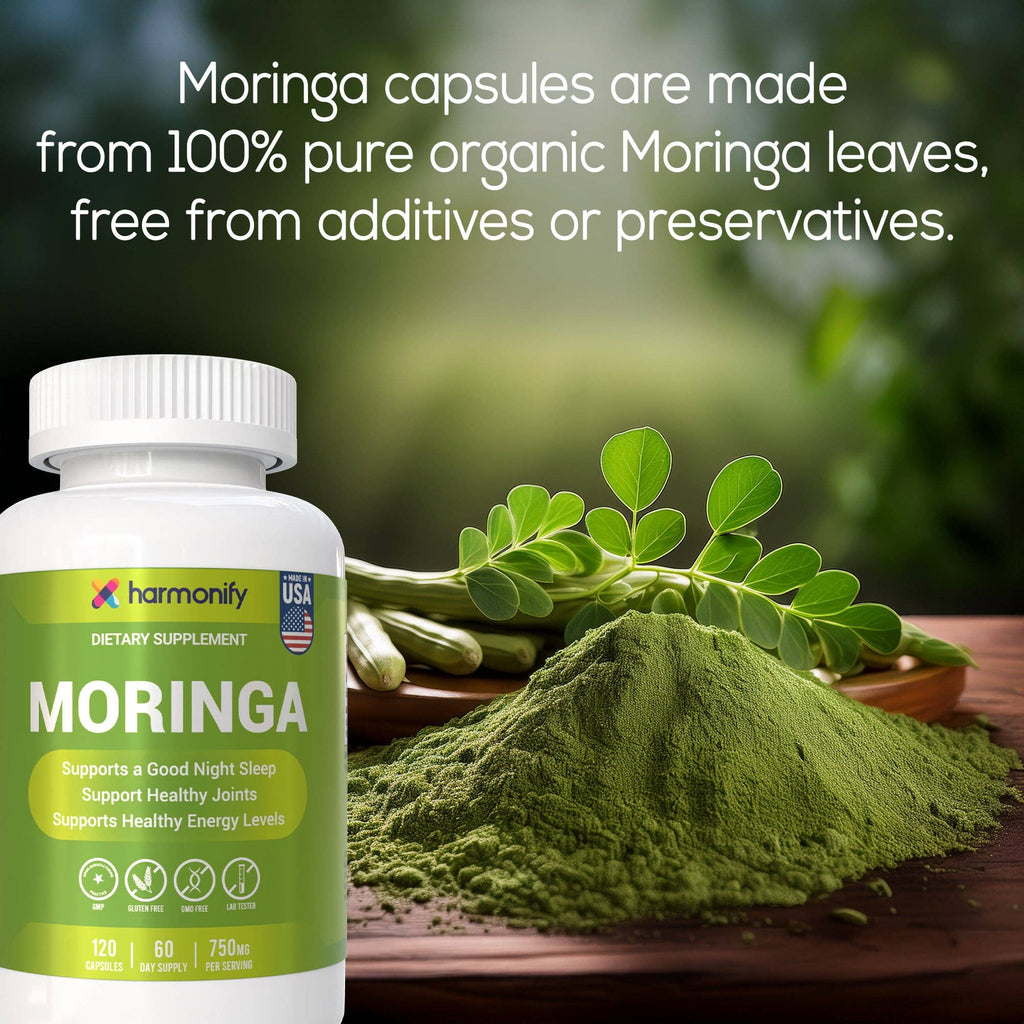 Moringa Capsules - Organic Superfood for Sleep, Joint & Energy Support