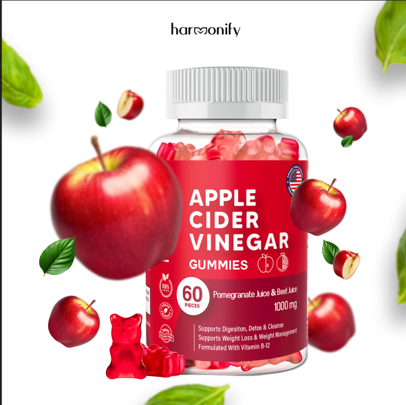 Apple Cider Vinegar Gummies with Pomegranate & Beet Juice - Detox & Wellness