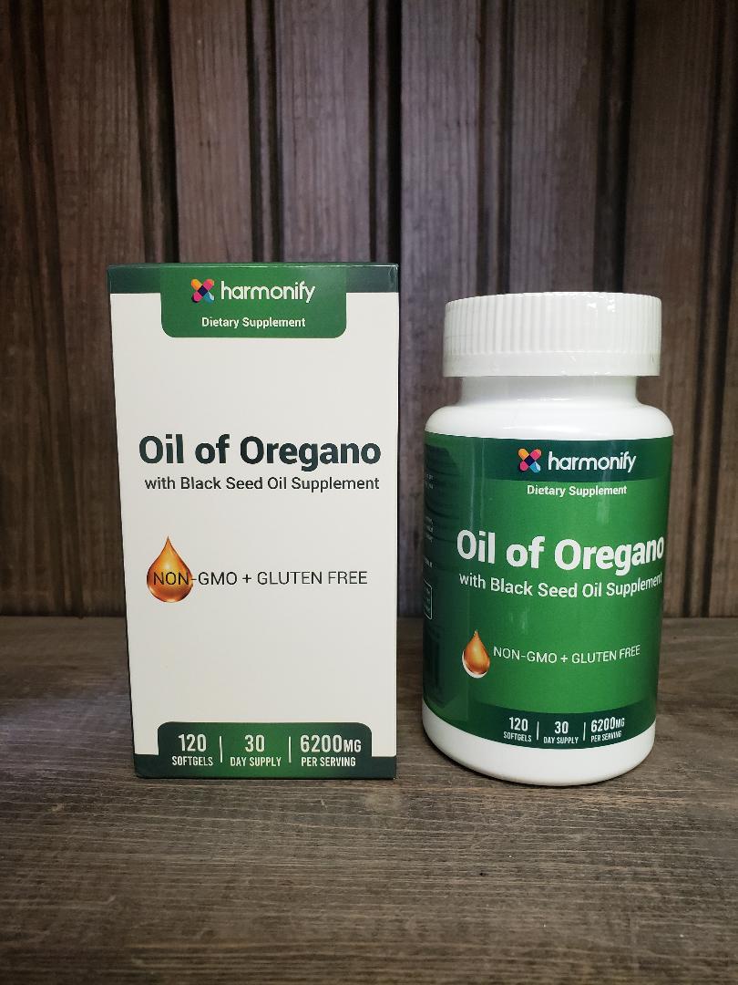 Harmonify Oil of Oregano with Black Seed - 6200mg Immune & Digestive Support